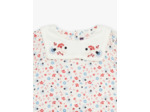 Blouse écru fleuri