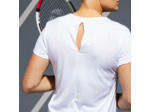 T-Shirt tennis col rond dry femme - Essentiel 100 club blanc
