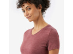 T-shirt manches courtes en laine mérinos femme, Merino Fresh marron