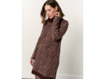 Robe courte avec motifs MARRON