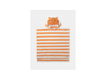 Poncho de bain rayé à capuche