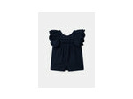 Combinaison bleu marine à volants pour bébé fille