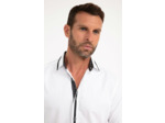 Chemise En Satin Uni Manches Longues