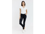 Pantalon 7/8 Enduit Imprimé Fleurs