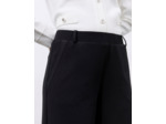 Pantalon long large unie NOIR Femme