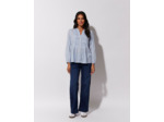 Blouse manches longues unie BLEU CIEL Femme