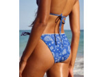 Maillot de bain bikini imprimé paisley avec détails en crochet