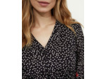 Robe courte imprimé à fleurs NOIR