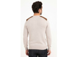 Pull Uni Empiècement Suèdine