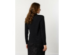 Chemisier maille manches longues uni NOIR Femme