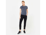 T-shirt manches courtes fitness cardio femme Gris chiné