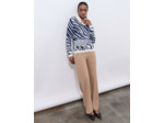 Pantalon long large uni BEIGE Femme
