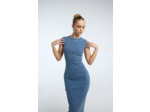 Robe midi côtelée