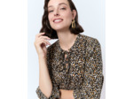 Robe courte imprimé léopard MARRON