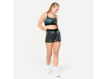 Short de fitness training avec ceinture élastiquée, motifs colorés