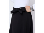 Jupe midi évasée unie NOIR