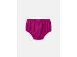 Robe et bloomer rose fuschia à broderies fleuries à bretelles Bébé Fille