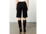 Bermuda court droit uni NOIR Femme