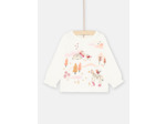 T-shirt blanc à motif nature