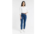 Pantacourt en denim détails clous dorés