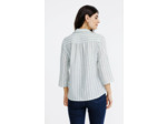 Chemise rayée imprimé fleurs