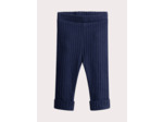 Legging marine en côte pour bébé fille