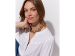 Blouse manches 3/4 unie BLANC Femme