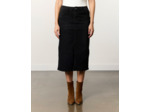 Jupe longue en denim unie NOIR