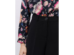 Pantalon long large uni NOIR Femme