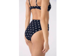 Culotte bikini taille haute à pois