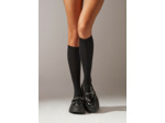 Chaussettes longues en cachemire côtelées