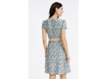 Robe cache-coeur avec ceinture rafia