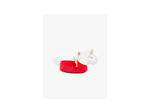 Pantoufles rouges avec animation de licorne en 3D