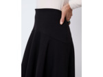 Jupe midi unie NOIR