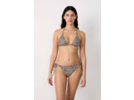 Culotte bikini ficelle bas de maillot à nouer imprimé léopard