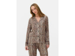 Chemise de nuit léopard à boutons