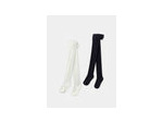 Lot de 2 collants écru ou marron foncé pour filles