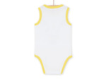 Body blanc et jaune sans manches