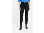 Pantalon 7/8Ème Noir Détail Broderie
