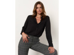 Chemisier manches longues uni NOIR Femme