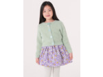 Jupe reversible en velours côtelé violet pour fille