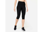Corsaire de fitness extensible femme, noir fumé