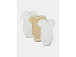 Lot de 3 bodies bébé garçon à manches courtes en coton issu de l'agriculture biologique
