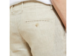 Bermuda chino en lin uni - Ecru