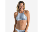Haut de maillot de bain femme brassière surf dos dégagé ANDREA MARIN BLANC GRIS