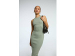 Robe midi côtelée
