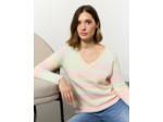 Pull épais contenant de la laine coloris dégradés ROSE Femme