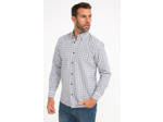 Chemise Manches Longues À Carreaux Dobby