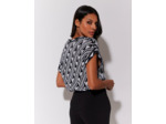 Pull fin jacquard NOIR Femme