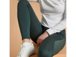 Legging équitation chaud femme basanes silicone vert